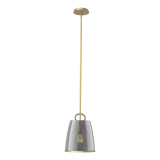 Buy modern-brass-with-plated-smoke-glass-ps-glass-and-smoke-shade Caliper Pendant by Hubbardton Forge