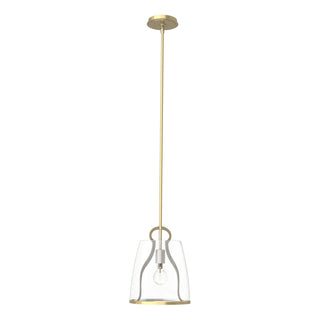 Buy modern-brass-with-clear-glass-zm-glass-and-clear-shade Caliper Pendant by Hubbardton Forge