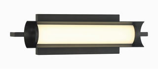 Buy coal-black-with-white-glass-and-white-shade Trizay Outdoor (Damp) Sconce by George Kovacs