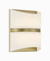 Soft Brass with White Glass and Opal Shade