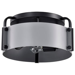 Buy matte-gray-and-silver-gray-shade Altos Outdoor (Damp) Semi-Flush Mount Ceiling Light by Nuvo Lighting