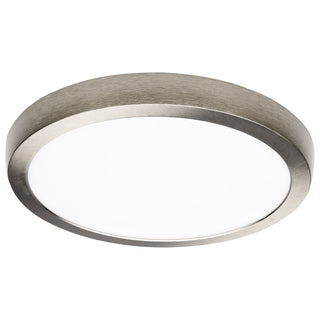 Buy brushed-nickel-and-white-shade Outdoor (Damp) Low Profile Ceiling Light by Nuvo Lighting