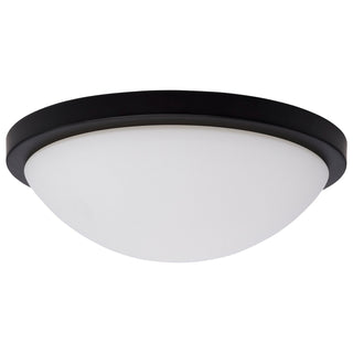 Buy matte-black-with-frost-glass-and-frosted-shade Button Outdoor (Damp) Flush Mount Ceiling Light by Nuvo Lighting