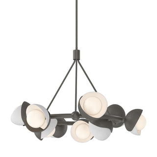 Buy dark-smoke-with-opal-glass-gg-glass-and-white-shade Brooklyn Pendant by Hubbardton Forge