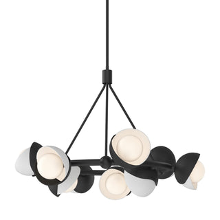 Buy black-with-opal-glass-gg-glass-and-white-shade Brooklyn Pendant by Hubbardton Forge