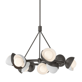 Buy oil-rubbed-bronze-with-opal-glass-gg-glass-and-white-shade Brooklyn Pendant by Hubbardton Forge