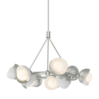 Buy sterling-with-opal-glass-gg-glass-and-white-shade Brooklyn Pendant by Hubbardton Forge