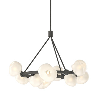 Buy natural-iron-with-frosted-glass-fd-glass-and-white-shade Ume Pendant by Hubbardton Forge
