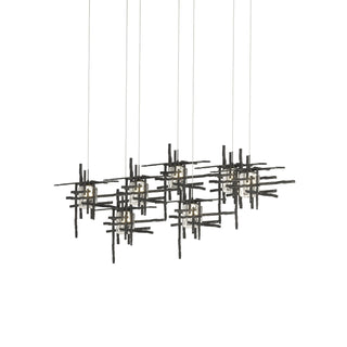 Buy black-with-seeded-clear-glass-ii-glass-and-clear-seedy-shade Tura Pendant by Hubbardton Forge