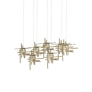 Buy soft-gold-with-seeded-clear-glass-ii-glass-and-clear-seedy-shade Tura Pendant by Hubbardton Forge