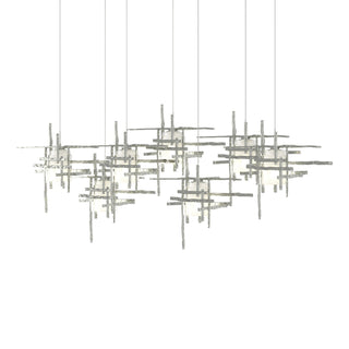 Buy sterling-with-cast-glass-yc-glass-and-white-shade Tura Pendant by Hubbardton Forge