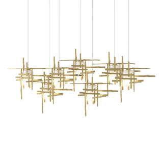 Buy modern-brass-with-cast-glass-yc-glass-and-white-shade Tura Pendant by Hubbardton Forge