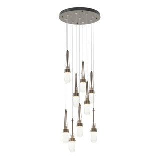 Buy bronze-with-clear-bubble-glass-yg-glass-and-clear-textured-shade Link Pendant by Hubbardton Forge
