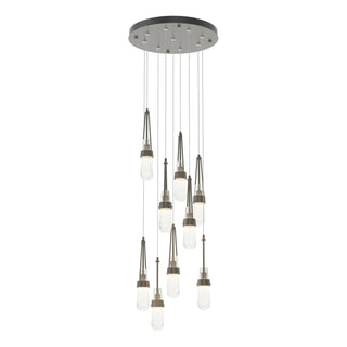 Buy dark-smoke-with-clear-bubble-glass-yg-glass-and-clear-textured-shade Link Pendant by Hubbardton Forge
