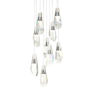 Buy natural-iron-and-clear-textured-shade Luma Pendant by Hubbardton Forge