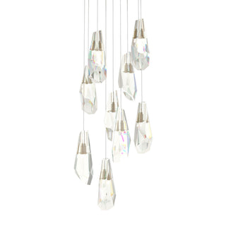 Buy soft-gold-and-clear-textured-shade Luma Pendant by Hubbardton Forge