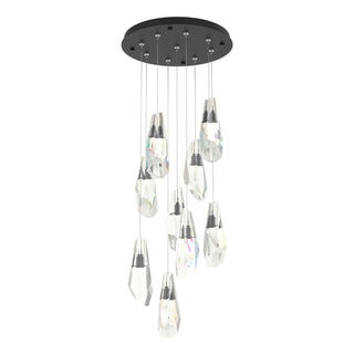 Buy black-and-clear-textured-shade Luma Pendant by Hubbardton Forge