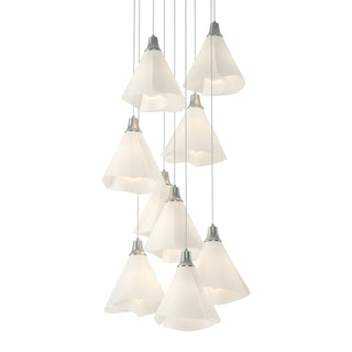 Buy vintage-platinum-with-spun-frost-sh-glass-and-white-shade Mobius Pendant by Hubbardton Forge