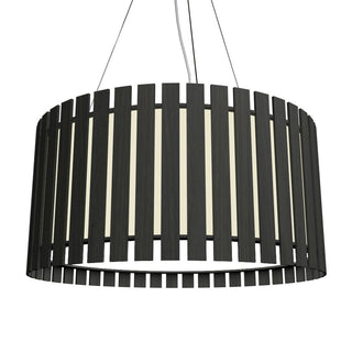 Buy charcoal-and-white-shade Slatted Outdoor (Damp) Pendant by Accord Lighting