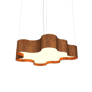 Buy imbuia-and-white-shade Organic Outdoor (Damp) Pendant by Accord Lighting