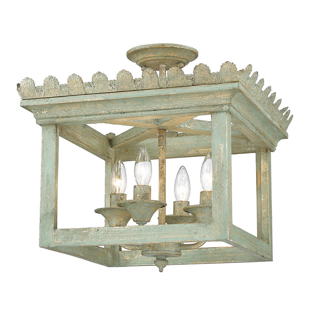 Finley Outdoor (Damp) Semi Flush Mount Light by Golden