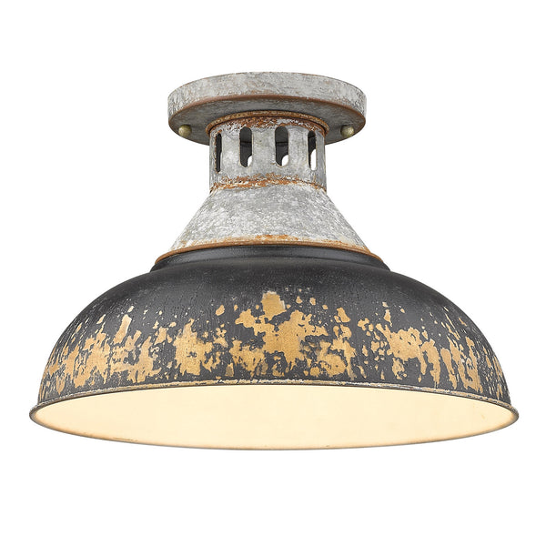 Kinsley Outdoor (Damp) Semi-Flush Mount Ceiling Light by Golden