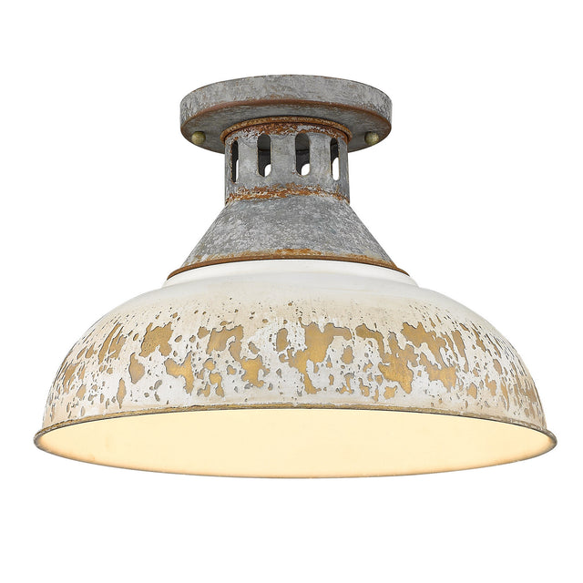 Kinsley Outdoor (Damp) Semi Flush Mount Light by Golden