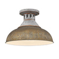 Kinsley Outdoor (Damp) Semi-Flush Mount Ceiling Light by Golden