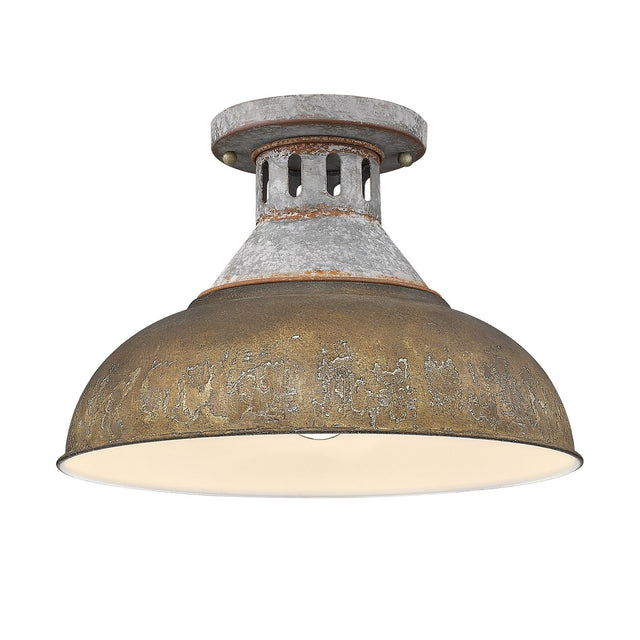 Kinsley Outdoor (Damp) Semi-Flush Mount Ceiling Light by Golden