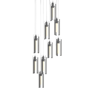 Buy black-with-clear-glass-zm-glass-and-clear-shade Exos Glass Pendant by Hubbardton Forge