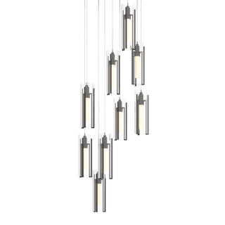 Buy oil-rubbed-bronze-with-clear-glass-zm-glass-and-clear-shade Exos Glass Pendant by Hubbardton Forge