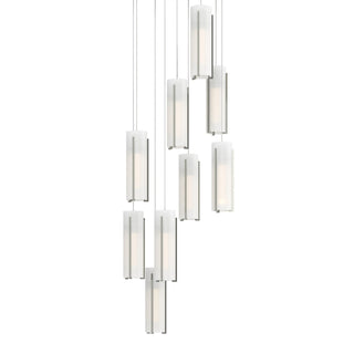 Buy sterling-with-opal-glass-gg-glass-and-white-shade Exos Glass Pendant by Hubbardton Forge