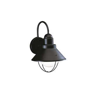 Buy black-and-frosted-shade Seaside Outdoor (Wet) Wall Lantern by Kichler