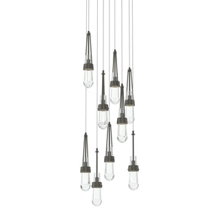 Buy dark-smoke-with-clear-glass-zm-glass-and-clear-shade Link Pendant by Hubbardton Forge