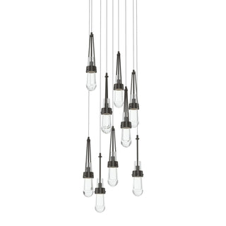 Buy oil-rubbed-bronze-with-clear-glass-zm-glass-and-clear-shade Link Pendant by Hubbardton Forge