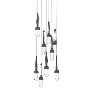 Buy natural-iron-with-clear-glass-zm-glass-and-clear-shade Link Pendant by Hubbardton Forge