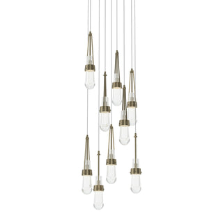 Buy soft-gold-with-clear-glass-zm-glass-and-clear-shade Link Pendant by Hubbardton Forge