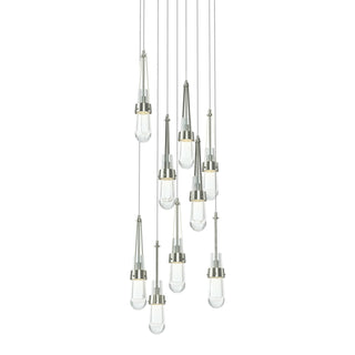 Buy sterling-with-clear-glass-zm-glass-and-clear-shade Link Pendant by Hubbardton Forge