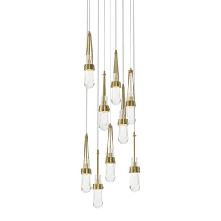 Buy modern-brass-with-clear-glass-zm-glass-and-clear-shade Link Pendant by Hubbardton Forge