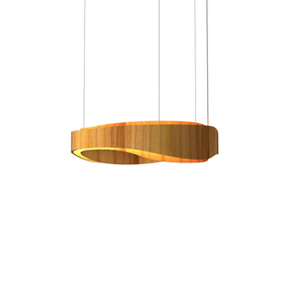 Buy teak-and-beige-tan-shade Horizon Outdoor (Damp) Pendant by Accord Lighting