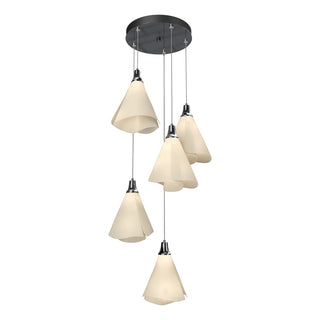 Buy ink-with-spun-frost-sh-glass-and-white-shade Mobius Pendant by Hubbardton Forge