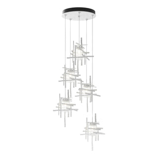 Buy white-with-seeded-clear-glass-ii-glass-and-clear-seedy-shade Tura Pendant by Hubbardton Forge