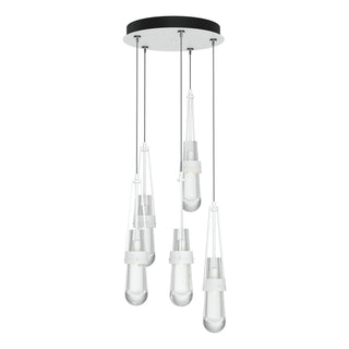 Buy white-with-clear-glass-zm-glass-and-clear-shade Link Pendant by Hubbardton Forge