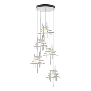 Buy white-with-cast-glass-yc-glass-and-frosted-shade Tura Pendant by Hubbardton Forge