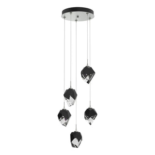 Buy vintage-platinum-with-black-crystal-bp-glass-and-black-shade Chrysalis Pendant by Hubbardton Forge