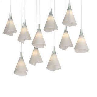Buy vintage-platinum-with-spun-frost-sh-glass-and-frosted-shade Mobius Pendant by Hubbardton Forge