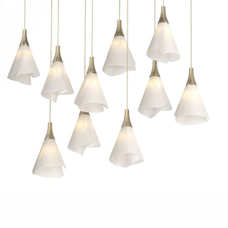 Buy soft-gold-with-spun-frost-sh-glass-and-frosted-shade Mobius Pendant by Hubbardton Forge