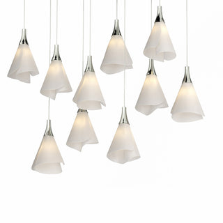 Buy sterling-with-spun-frost-sh-glass-and-frosted-shade Mobius Pendant by Hubbardton Forge