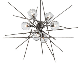 Buy natural-iron-with-clear-glass-zm-glass-and-clear-shade Griffin Pendant by Hubbardton Forge