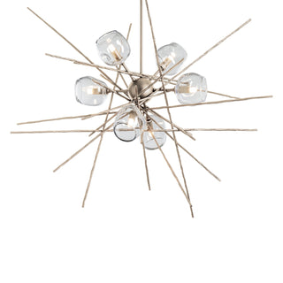 Buy soft-gold-with-clear-glass-zm-glass-and-clear-shade Griffin Pendant by Hubbardton Forge